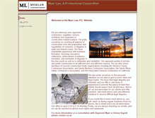 Tablet Screenshot of myerlawpc.com